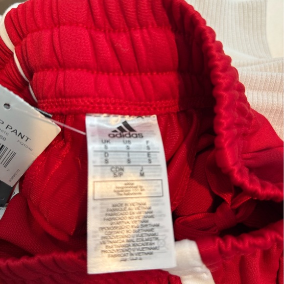 NWT ADIDAS UNDER THE CITY LIGHTS Warm Up Red White Sweatpants - Picture 3 of 14